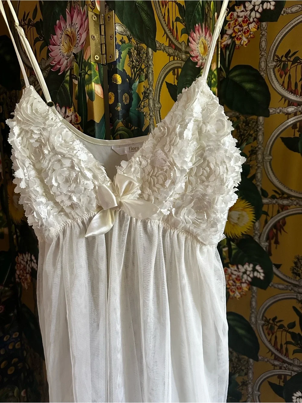 Flora By Flora Nikrooz Women's Bellflower Cami Doll, Ivory Bridal Large